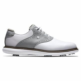 Scarpe Golf Footjoy Uomo Traditions Spikes Bianche/Grigie Italia OWJ985023